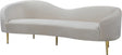 Ritz Velvet Sofa In Cream - 659Cream-S | Meridian