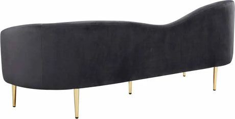 Meridian Furniture - Ritz Velvet Sofa In Grey - 659Grey-S