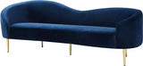 Meridian Furniture - Ritz Velvet Sofa In Navy - 659Navy-S