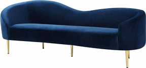 Ritz Velvet Sofa In Navy - 659Navy-S | Meridian