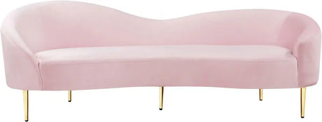 Meridian Furniture - Ritz Velvet Sofa In Pink - 659Pink-S