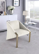 Meridian Furniture - Rivet Accent Chair In Cream - 593Cream