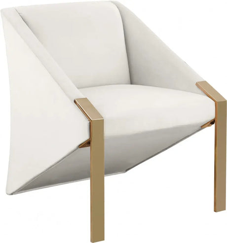 Meridian Furniture - Rivet Accent Chair In Cream - 593Cream