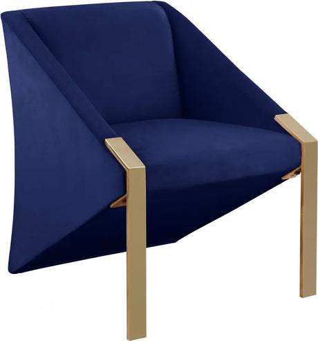 Meridian Furniture - Rivet Accent Chair In Navy - 593Navy