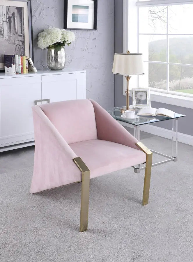 Meridian Furniture - Rivet Accent Chair In Pink - 593Pink
