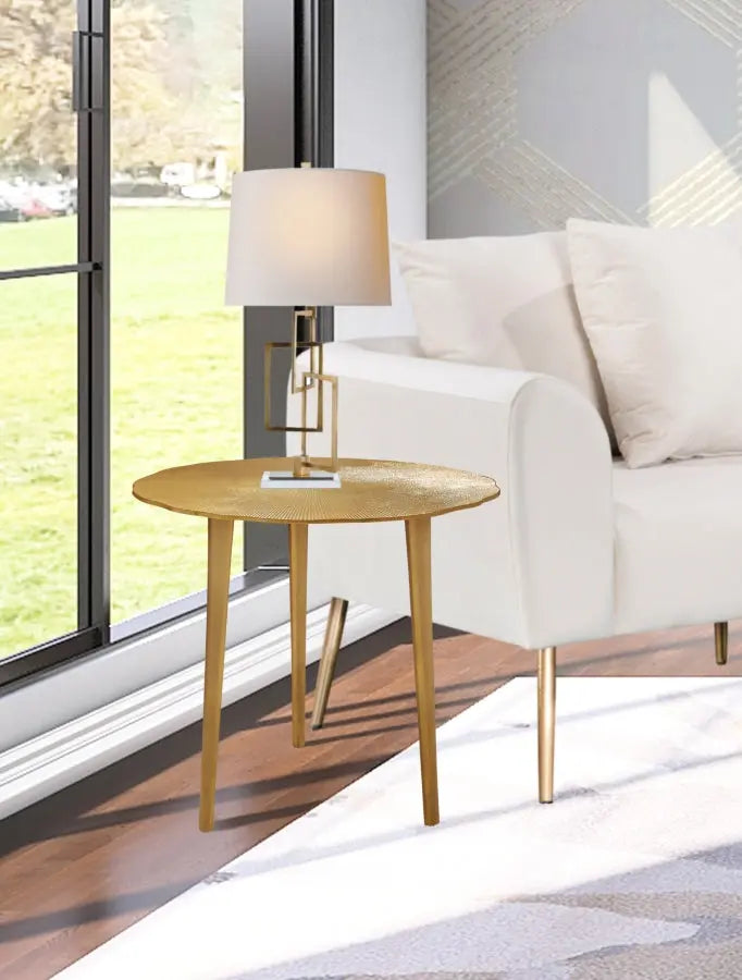 Meridian Furniture - Rohan 3 Piece Occasional Table Set In Gold - 259-3Set