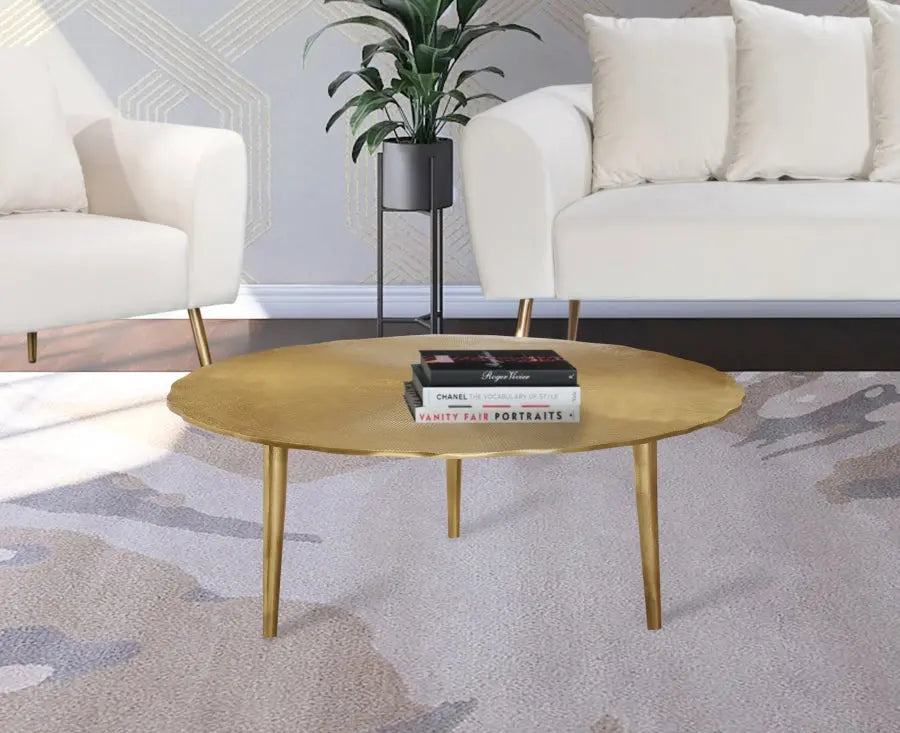 Meridian Furniture - Rohan Coffee Table In Gold - 259-Ct