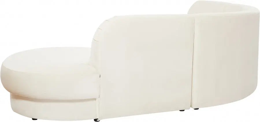 Meridian Furniture - Rosa Velvet 3 Piece Sectional In Cream - 628Cream-Sectional