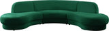 Meridian Furniture - Rosa Velvet 3 Piece Sectional In Green - 628Green-Sectional