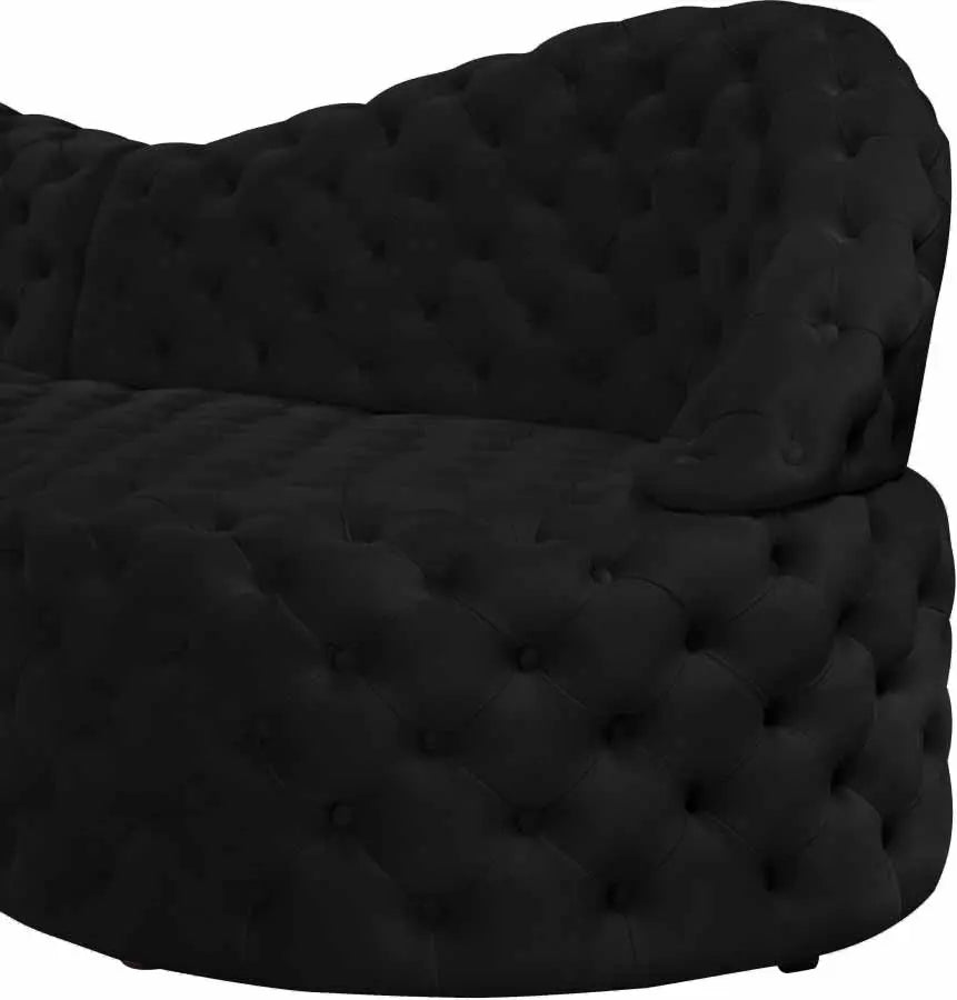 Meridian Furniture - Royal 2 Piece Sectional In Black - 654Black-Sectional