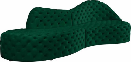 Meridian Furniture - Royal 2 Piece Sectional In Green - 654Green-Sectional