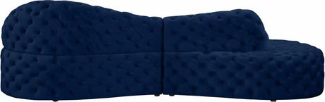 Meridian Furniture - Royal 2 Piece Sectional In Navy - 654Navy-Sectional