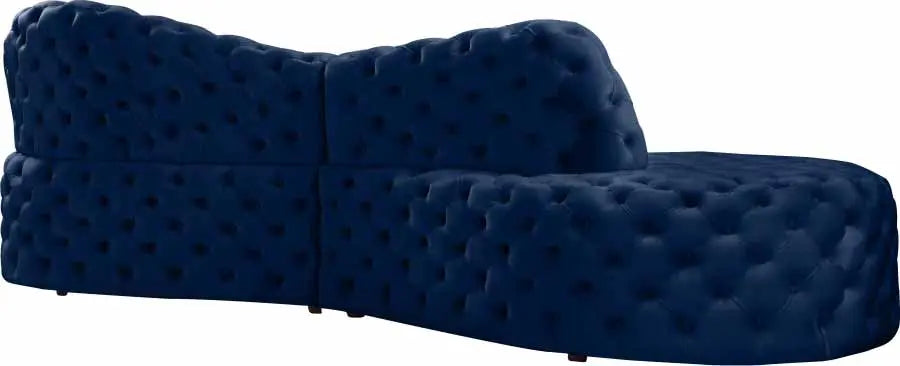 Meridian Furniture - Royal 2 Piece Sectional In Navy - 654Navy-Sectional