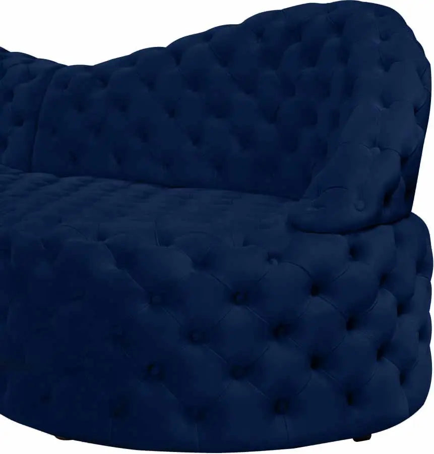 Meridian Furniture - Royal 2 Piece Sectional In Navy - 654Navy-Sectional