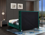 Meridian Furniture - Savan Velvet King Bed In Green - Savangreen-K