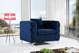 Meridian Furniture - Scarlett Velvet Chair In Navy - 663Navy-C