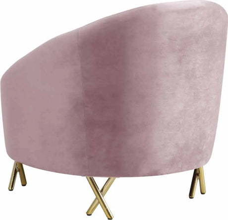 Meridian Furniture - Serpentine Velvet Chair In Pink - 679Pink-C