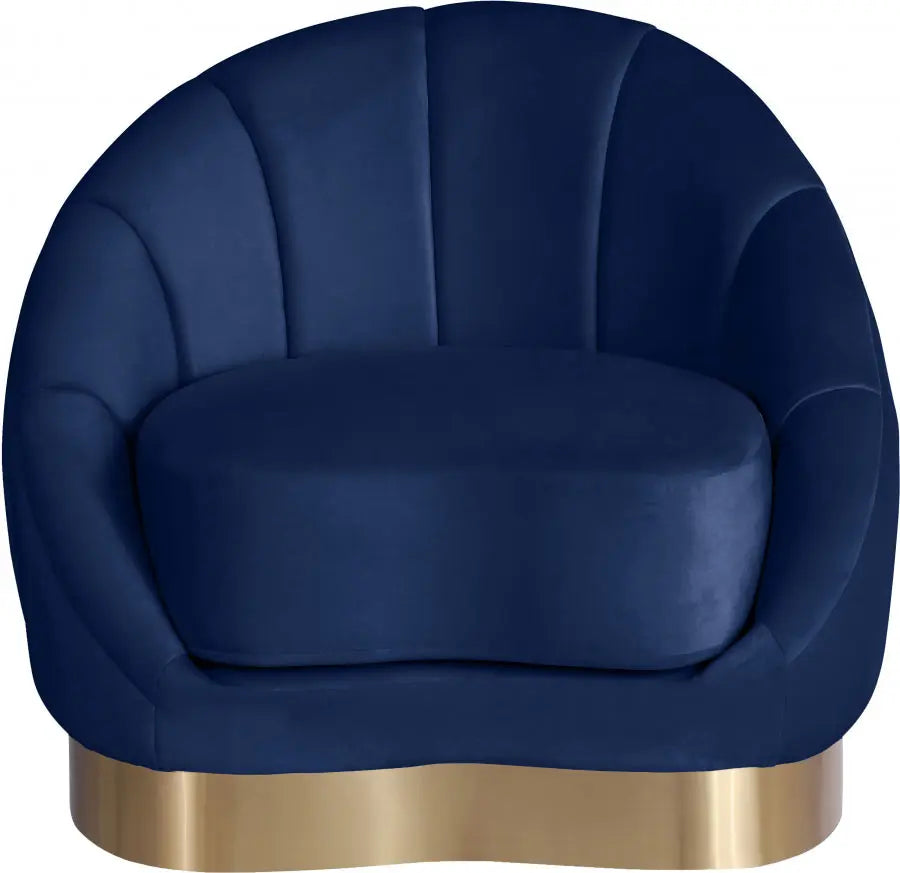 Meridian Furniture - Shelly 3 Piece Living Room Set In Navy - 623Navy-S-3Set