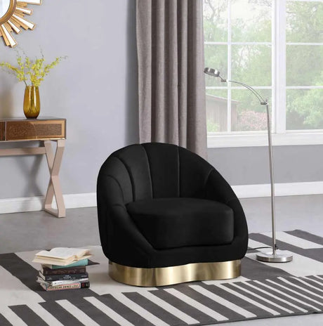 Meridian Furniture - Shelly Velvet Chair In Black - 623Black-C