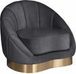 Shelly Velvet Chair In Grey - 623Grey-C | Meridian