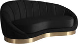 Meridian Furniture - Shelly Velvet Chaise In Black - 623Black-Chaise