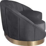 Meridian Furniture - Shelly Velvet Chaise In Grey - 623Grey-Chaise