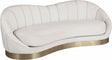 Shelly Velvet Sofa In Cream - 623Cream-S | Meridian