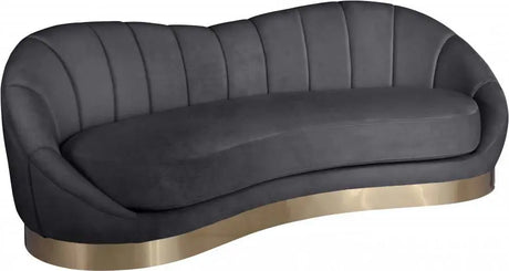 Meridian Furniture - Shelly Velvet Sofa In Grey - 623Grey-S