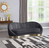 Meridian Furniture - Shelly Velvet Sofa In Grey - 623Grey-S