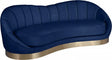 Shelly Velvet Sofa In Navy - 623Navy-S | Meridian