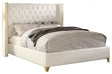 Soho Bonded Leather Queen Bed In White - Sohowhite-Q | Meridian