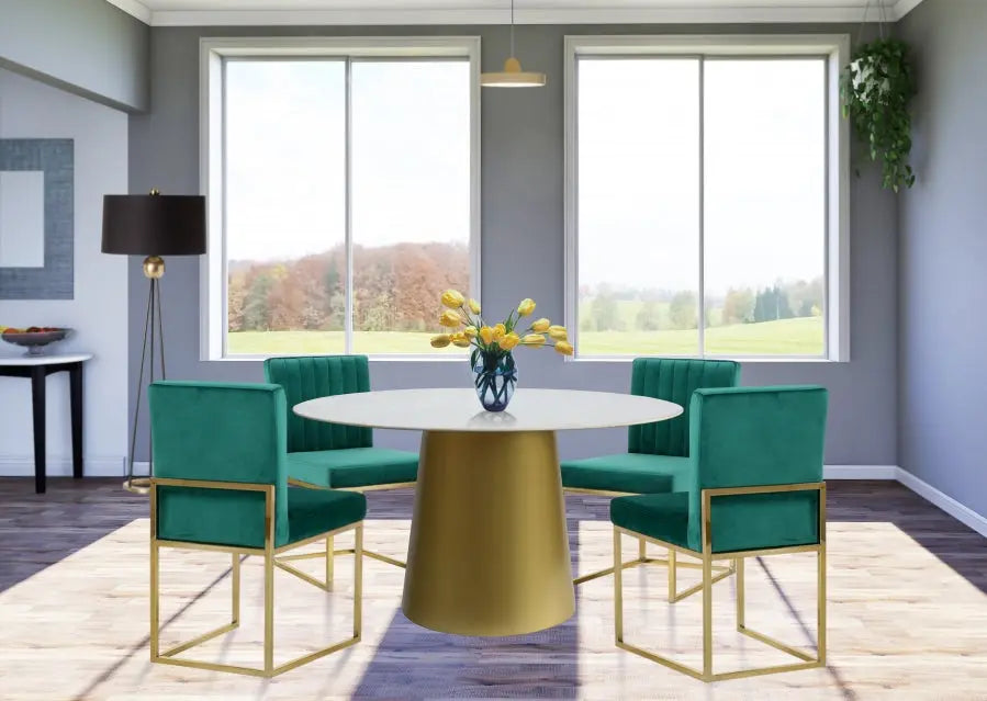 Meridian Furniture - Sorrento Dining Table In Gold - 727-T