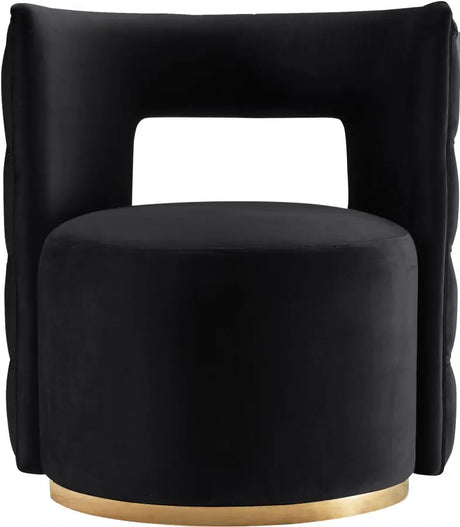 Meridian Furniture - Theo Velvet Accent Chair In Black - 594Black