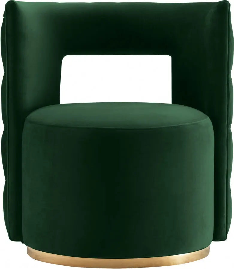 Meridian Furniture - Theo Velvet Accent Chair In Green - 594Green