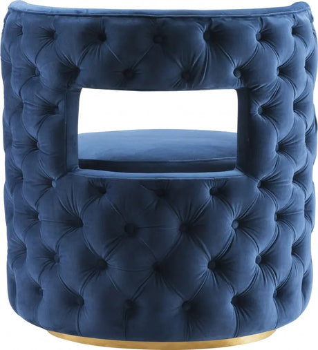 Meridian Furniture - Theo Velvet Accent Chair In Navy - 594Navy