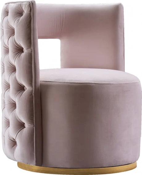 Meridian Furniture - Theo Velvet Accent Chair In Pink - 594Pink