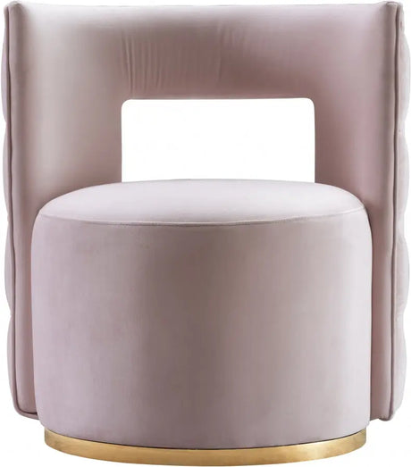 Meridian Furniture - Theo Velvet Accent Chair In Pink - 594Pink