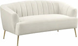 Meridian Furniture - Tori 3 Piece Living Room Set In Cream - 657Cream-S-3Set