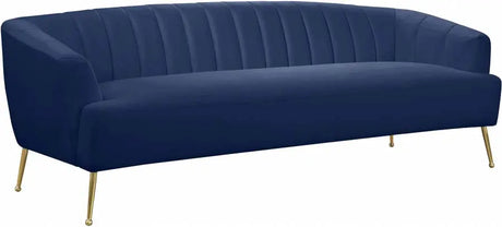 Meridian Furniture - Tori 3 Piece Living Room Set In Navy - 657Navy-S-3Set