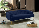 Meridian Furniture - Tori 3 Piece Living Room Set In Navy - 657Navy-S-3Set