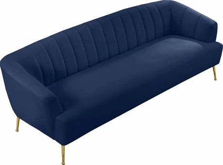 Meridian Furniture - Tori 3 Piece Living Room Set In Navy - 657Navy-S-3Set