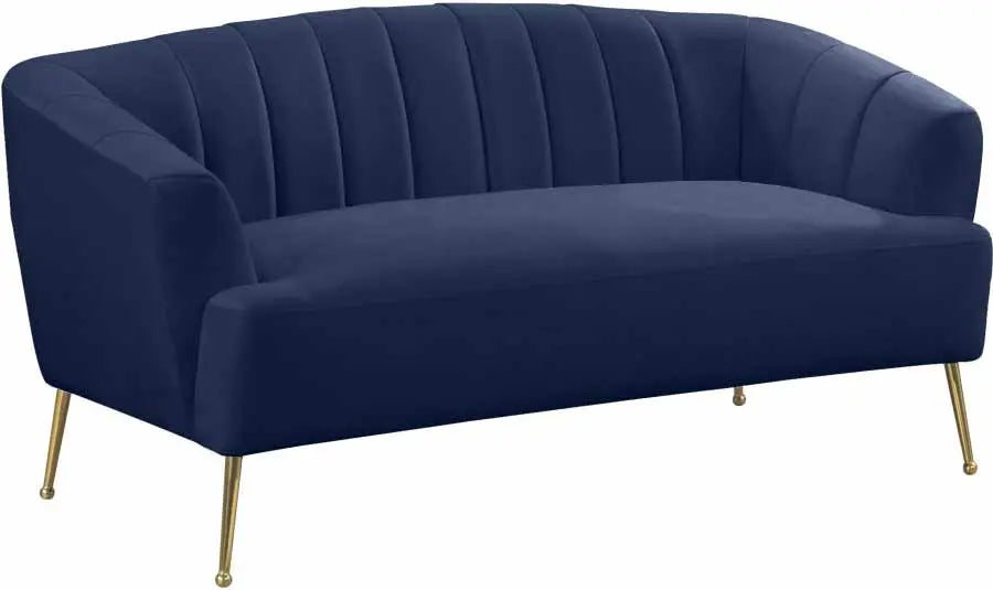 Meridian Furniture - Tori 3 Piece Living Room Set In Navy - 657Navy-S-3Set