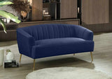 Meridian Furniture - Tori 3 Piece Living Room Set In Navy - 657Navy-S-3Set