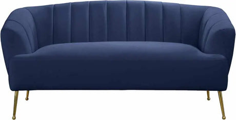 Meridian Furniture - Tori 3 Piece Living Room Set In Navy - 657Navy-S-3Set