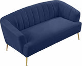 Meridian Furniture - Tori 3 Piece Living Room Set In Navy - 657Navy-S-3Set