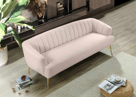 Meridian Furniture - Tori 3 Piece Living Room Set In Pink - 657Pink-S-3Set