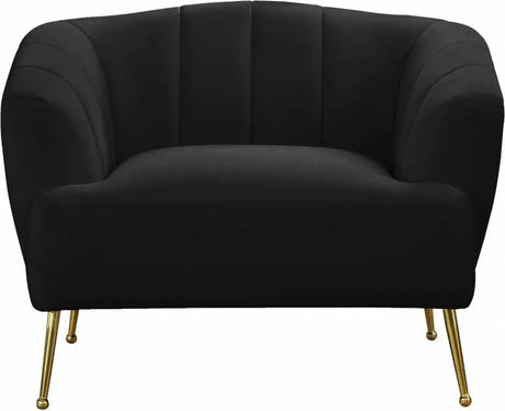 Meridian Furniture - Tori Velvet Chair In Black - 657Black-C