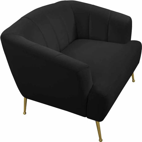 Meridian Furniture - Tori Velvet Chair In Black - 657Black-C