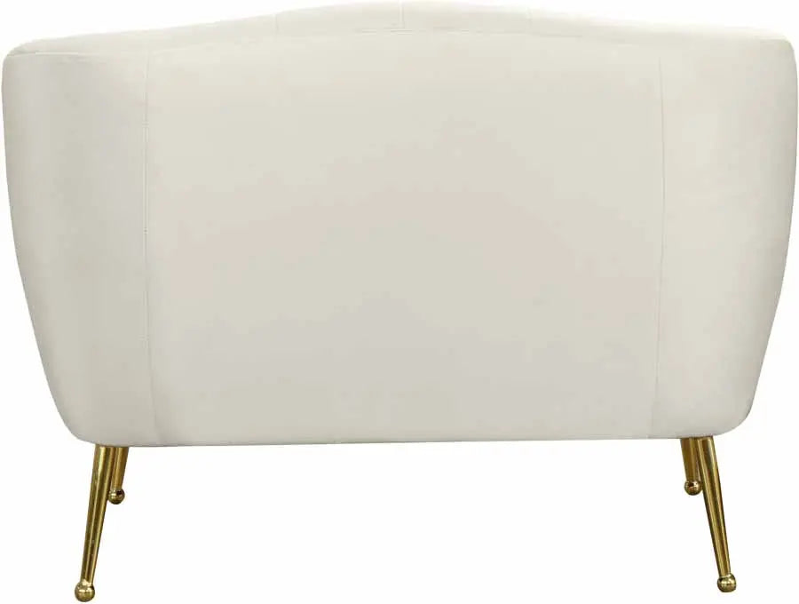 Meridian Furniture - Tori Velvet Chair In Cream - 657Cream-C