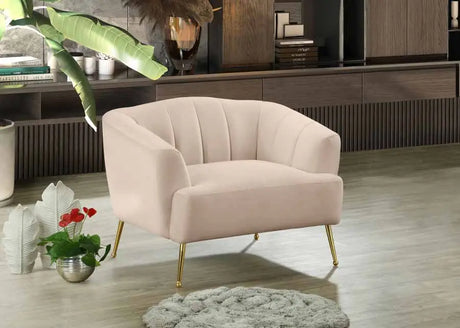 Meridian Furniture - Tori Velvet Chair In Pink - 657Pink-C